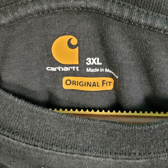 Carhartt T-Shirt Men's Sz 3XL Black Big Logo Spell Out Short Sleeve Original Fit - Picture 3 of 9